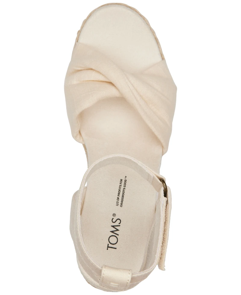 Toms Women's Marisela Twist Platform Espadrille Wedge Sandals