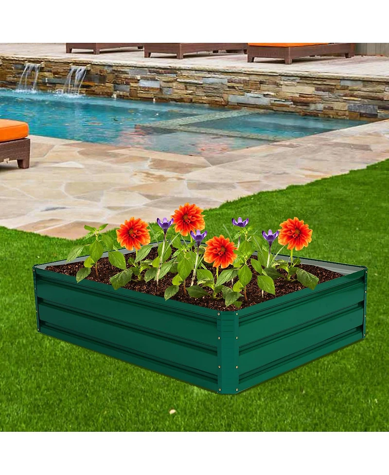 47"x35.5" Patio Raised Garden Bed Vegetable Flower Plant