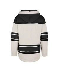 Men's '47 Brand Oatmeal Vegas Golden Knights Rockaway Lace-Up Pullover Hoodie