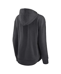 Women's Fanatics Heather Charcoal Brooklyn Nets Iconic Distribution Pullover Hoodie
