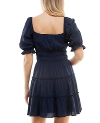 Trixxi Juniors' Tiered Fit & Flare Dress