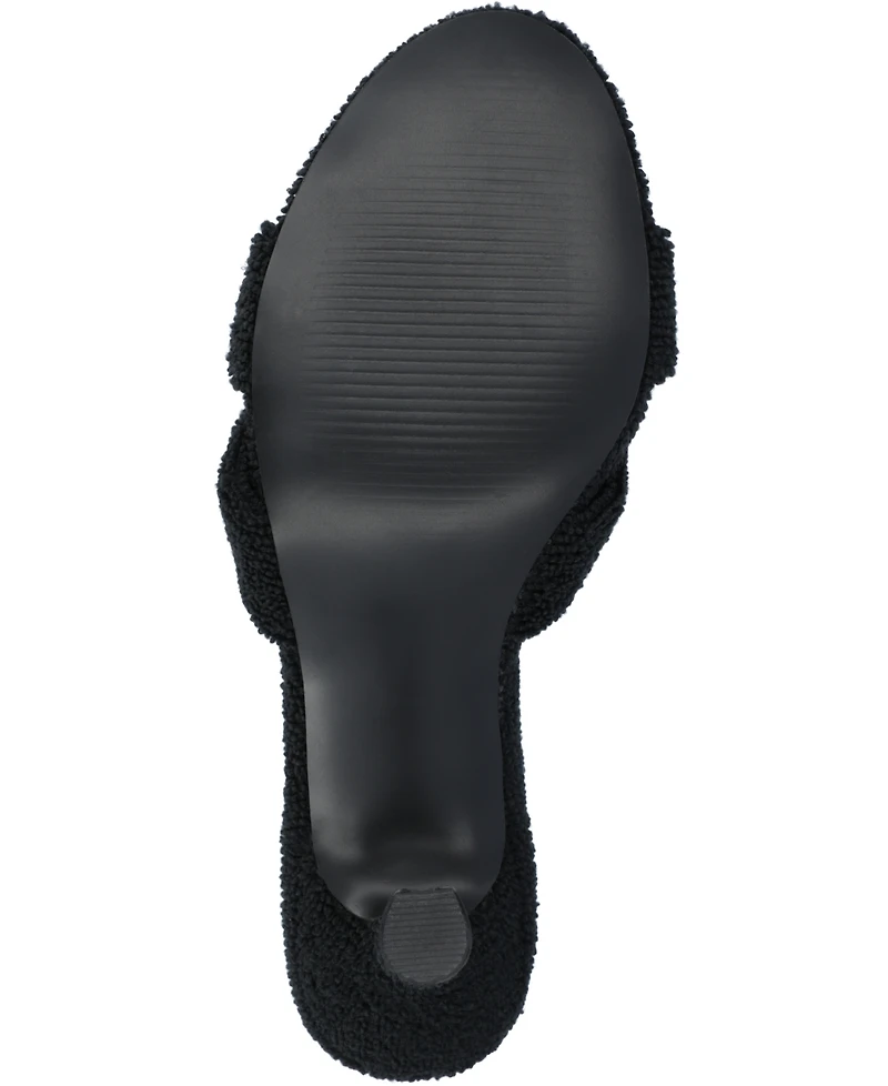 Journee Collection Women's Mannon Terry Cloth Dress Sandals