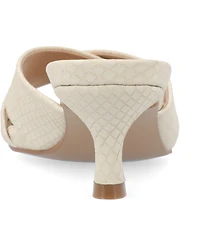 Journee Collection Women's Berkly Slip-On Kitten Heel Sandals