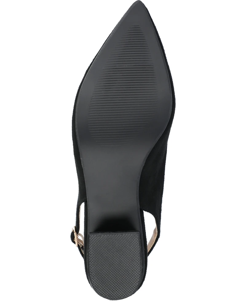 Journee Collection Women's Sylvia Block Heel Slingback Pumps