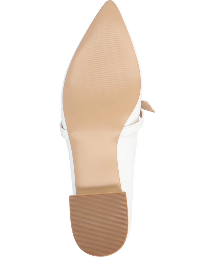 Journee Collection Women's Cait Bow Mary Jane Pointed Toe Flats