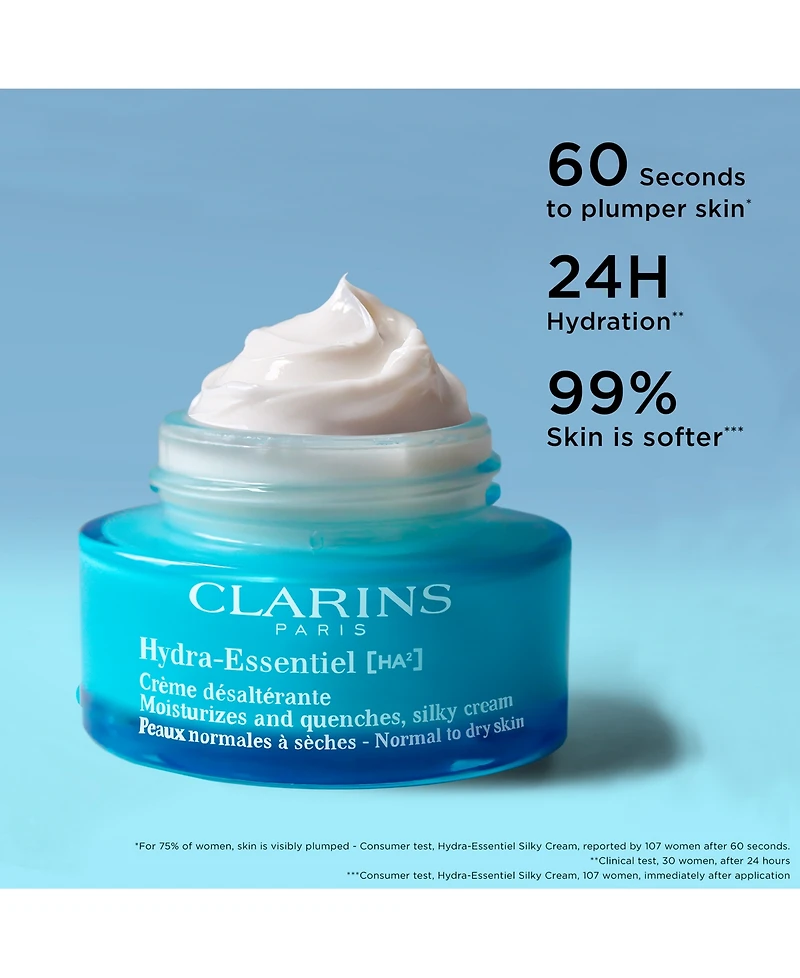 Clarins Hydra-Essentiel Silky Moisturizer with Double Hyaluronic Acid