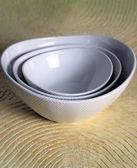 Euro Ceramica Highlands Nesting Serving Bowls, Set of 3