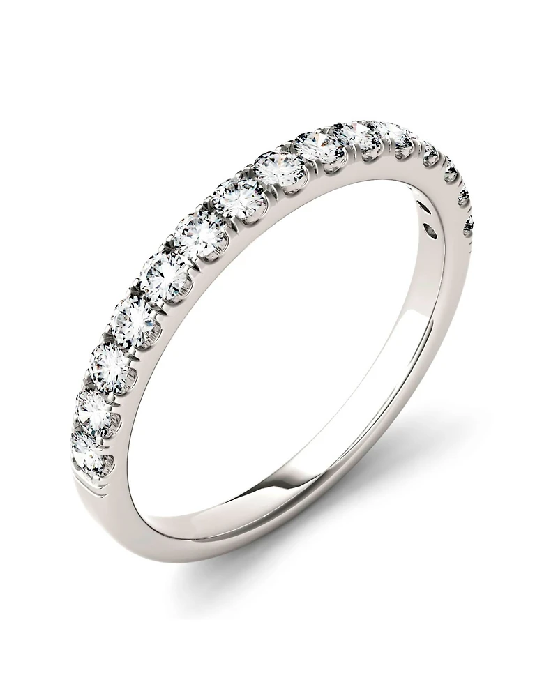 Charles & Colvard Moissanite Wedding Band (3/8 ct. t.w. Diamond Equivalent) in 14k White or Yellow Gold