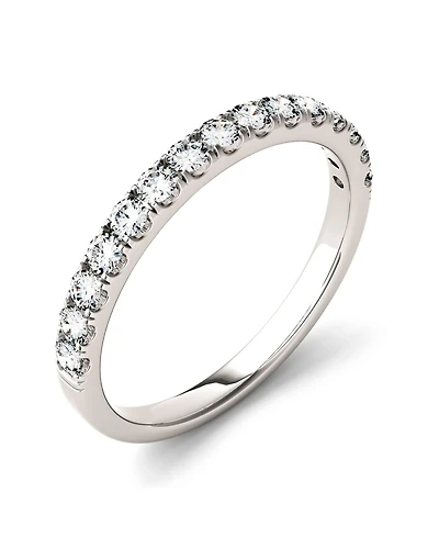 Charles & Colvard Moissanite Wedding Band (3/8 ct. t.w. Diamond Equivalent) in 14k White or Yellow Gold