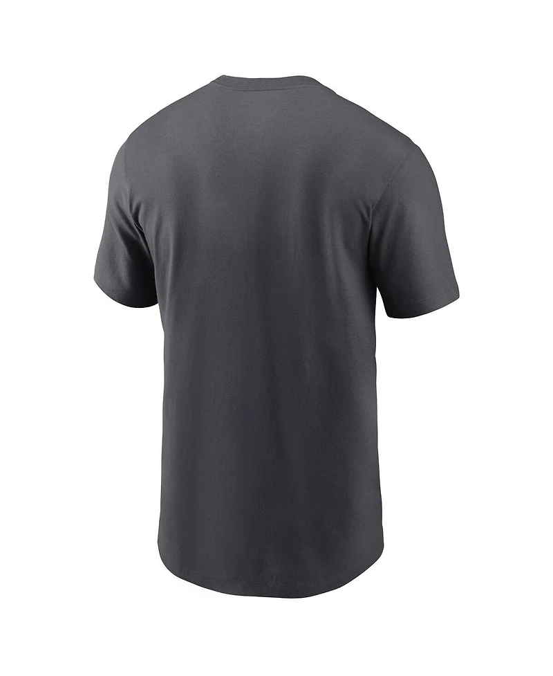 Men's Nike Anthracite New York Giants 2022 Nfl Playoffs Iconic T-shirt