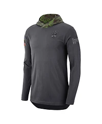 Men's Nike Anthracite Penn State Nittany Lions Military-Inspired Long Sleeve Hoodie T-shirt
