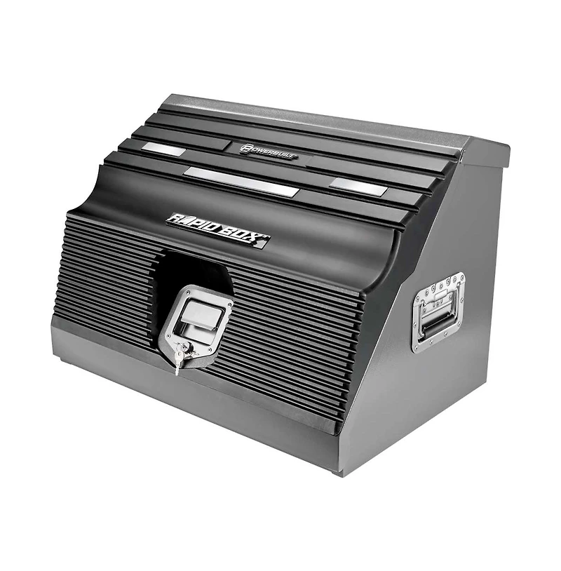 Powerbuilt 26 Inch Rapid Box Slant Front Toolbox with Tool Magnets - Gray