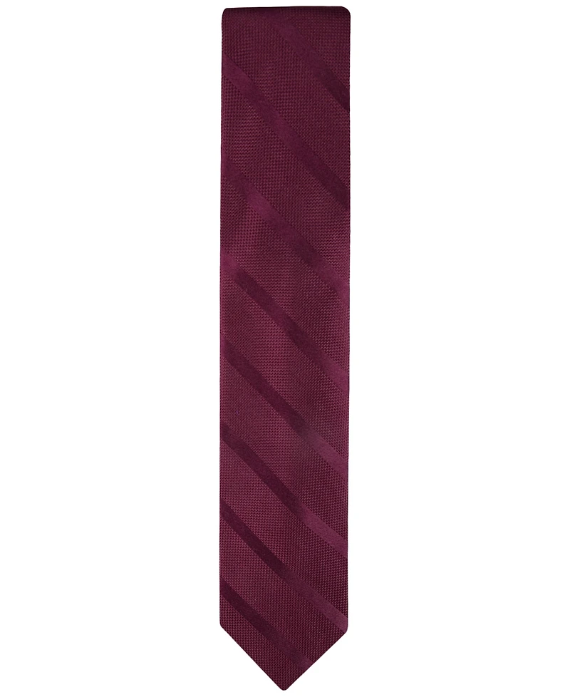 Tommy Hilfiger Men's Solid Textured Stripe Tie