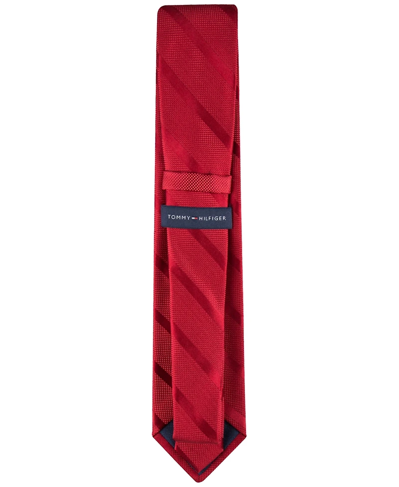 Tommy Hilfiger Men's Solid Textured Stripe Tie