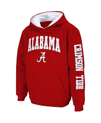 Youth Boys Colosseum Crimson Alabama Tide 2-Hit Team Pullover Hoodie