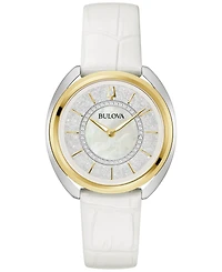 Bulova Women's Duality Diamond (1/10 ct. t.w.) Two-Tone Stainless Steel Bracelet Watch Box Set 34mm