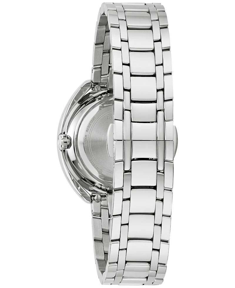 Bulova Women's Duality Diamond (1/8 ct. t.w.) Stainless Steel Bracelet Watch Box Set 34mm