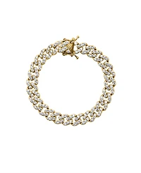 Oma The Label Frosty Link Collection 9mm Bracelet in 18k Gold- Plated Brass, 7"