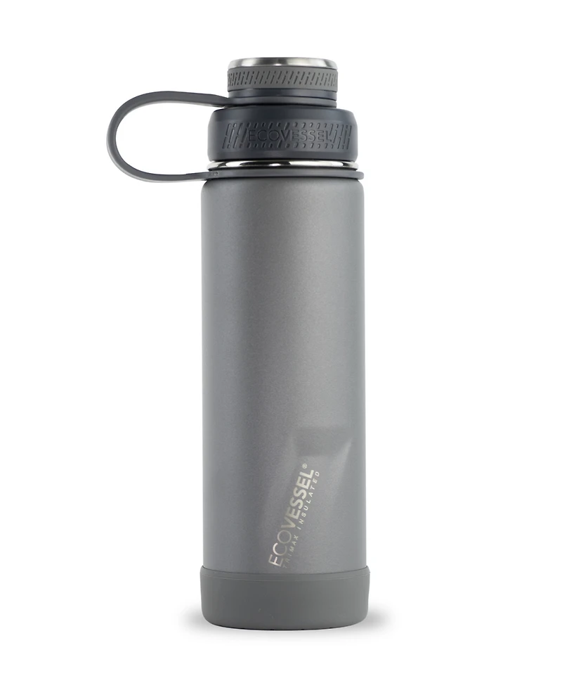 EcoVessel Boulder Trimax Insulated Stainless Steel Bottle Strainer and Silicone Bumper