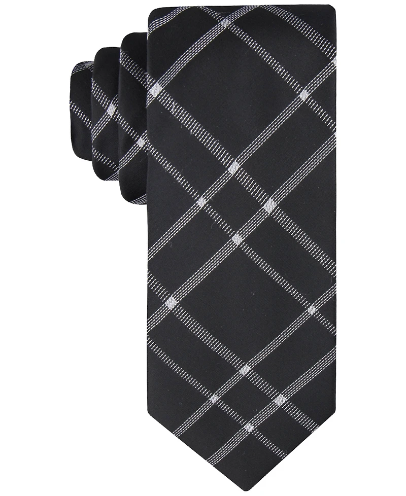 Calvin Klein Men's Stitch Plaid Tie
