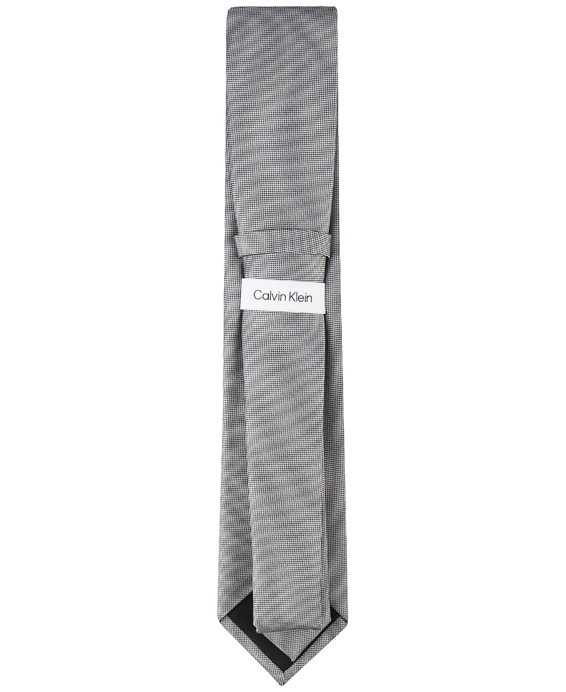 Calvin Klein Men's Silver-Spun Solid Tie