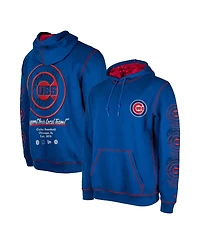 Men's New Era Royal Chicago Cubs Team Split Pullover Hoodie