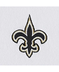 Women's Dkny Sport White and Black New Orleans Saints Bobbi Color Blocked Pullover Hoodie
