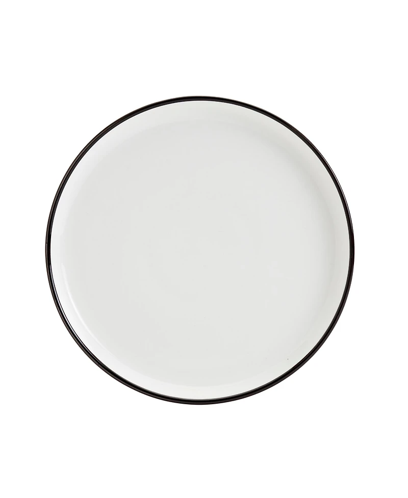 Tabletops Unlimited 12 Pc. Black Rim Dinnerware Set, Service for 4