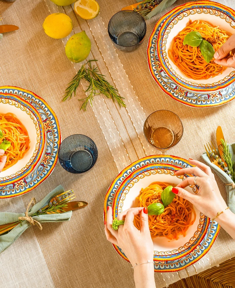 Euro Ceramica Duomo Pasta Bowls, Set of 4