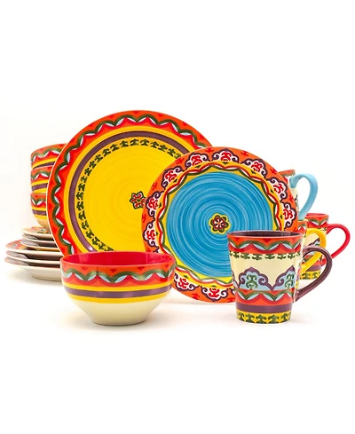 Euro Ceramica Galicia 16 Pc. Dinnerware Set, Service for 4