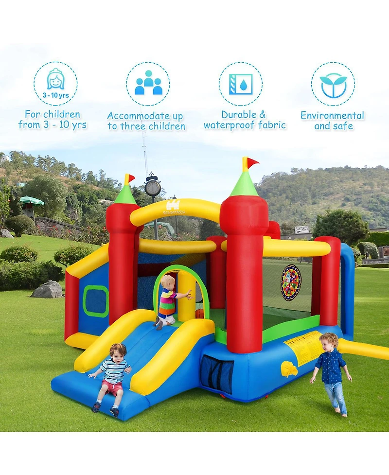 6-in-1 Inflatable Bounce House Bouncy Castle Blow up Toddler Bouncy House