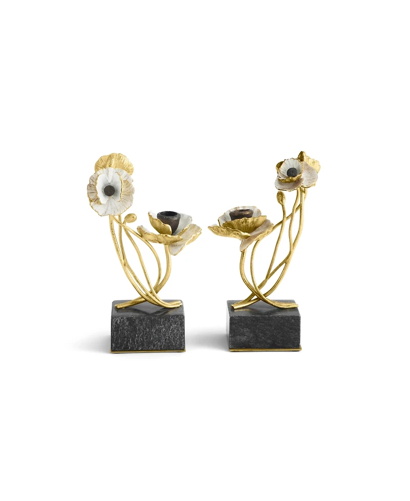 Michael Aram Anemone Candle Holders, Set of 2
