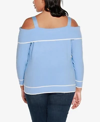 Belldini Black Label Plus Off-The-Shoulder Sweater