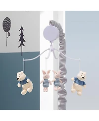 Lambs & Ivy Disney Baby Forever Pooh Gray/Beige Bear Musical Baby Crib Mobile by