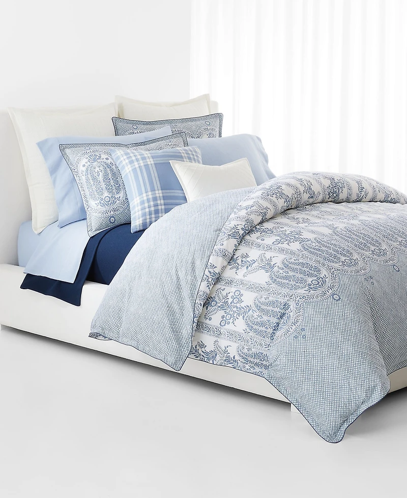Lauren Ralph Kent Cotton-Linen Sheet Set, King