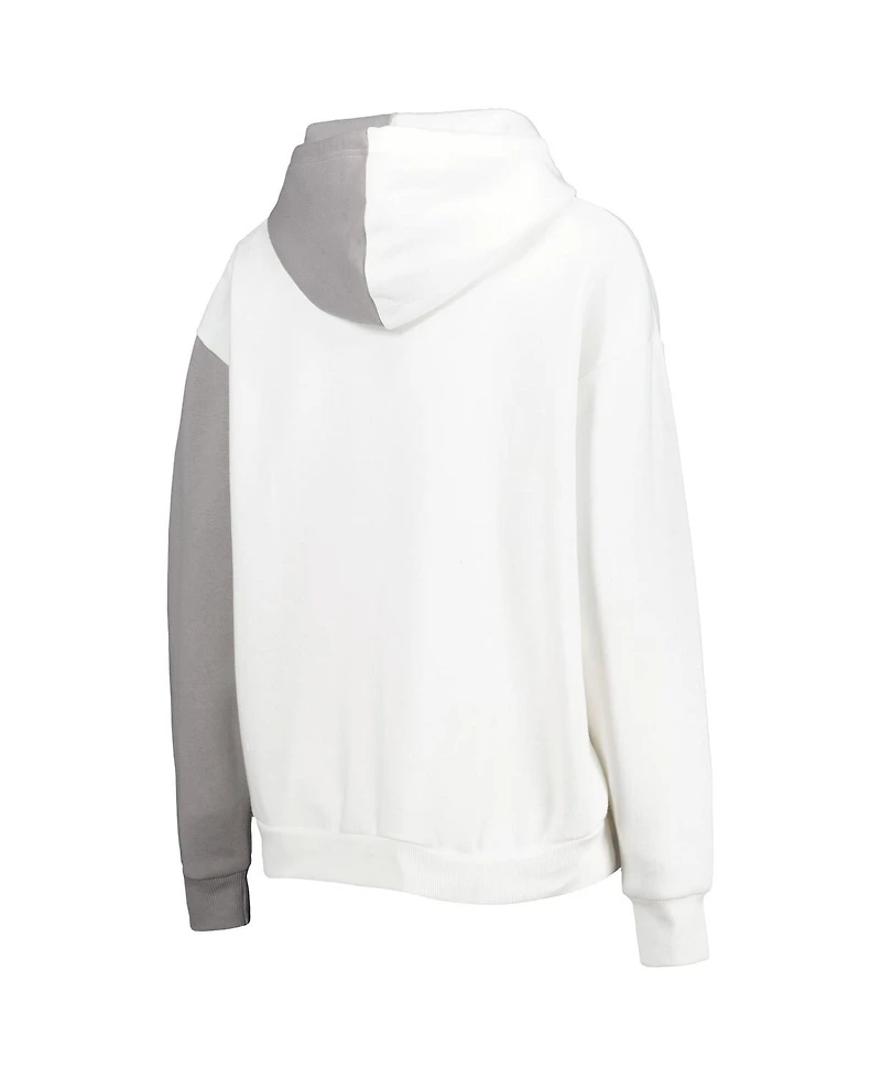Women's Gameday Couture Gray and White Oklahoma Sooners Split Pullover Hoodie
