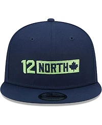 Men's New Era College Navy Seattle Seahawks 12 North Collection Snapback Hat