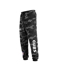 Men's New Era Black Chicago Cubs Camo Jogger Pants