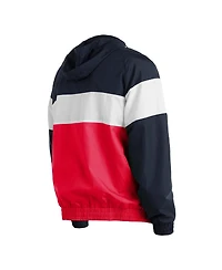 Men's New Era Red Boston Red Sox Raglan Quarter-Zip Hoodie