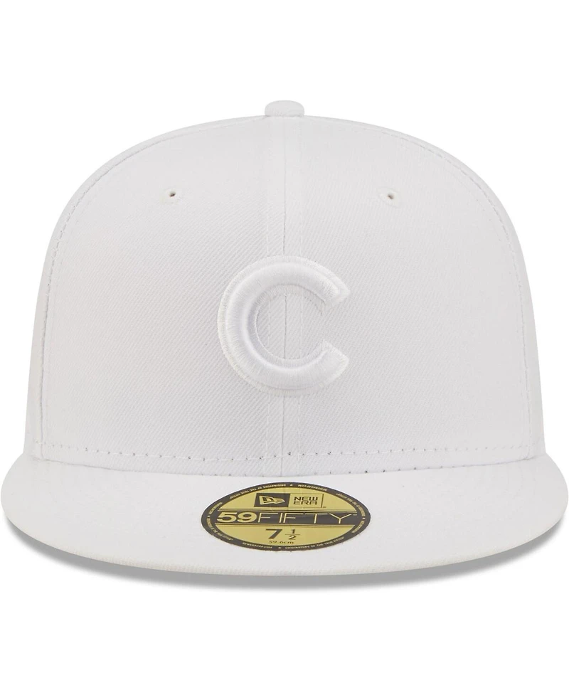 Men's New Era Chicago Cubs White on 59FIFTY Fitted Hat