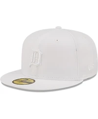Men's New Era Detroit Tigers White on White 59FIFTY Fitted Hat