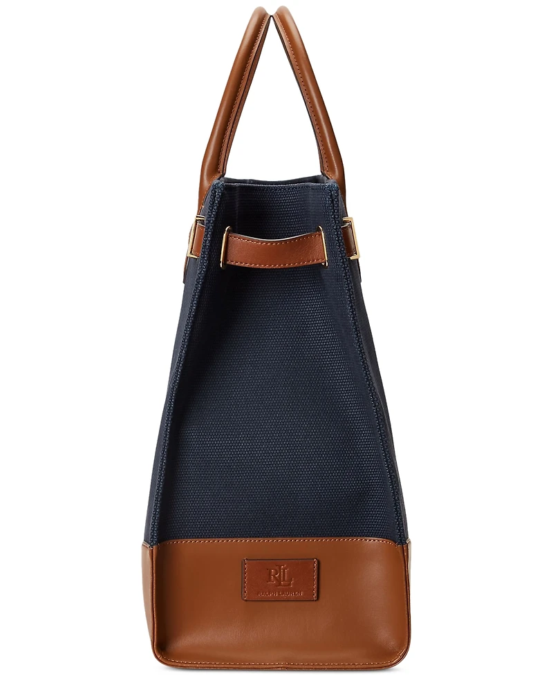 Lauren Ralph Canvas Extra-Large Devyn Tote Bag