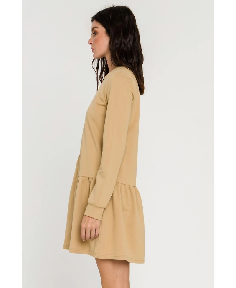 English Factory Women's Knit Unbalanced Seam Dress