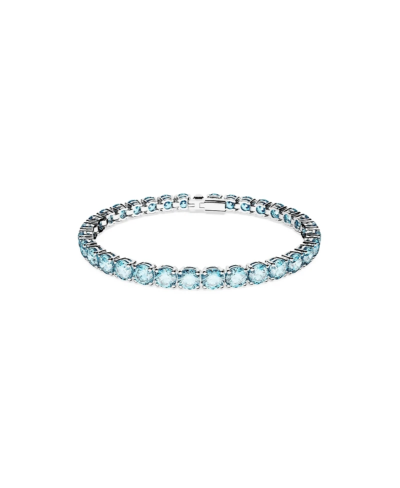 Swarovski Crystal Round Cut Matrix Tennis Bracelet
