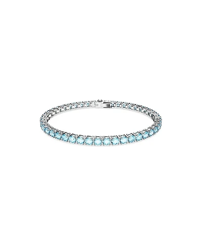 Swarovski Crystal Round Cut Matrix Tennis Bracelet