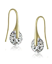 Sterling Silver Moveable Cubic Zirconia Stylish Party Earrings