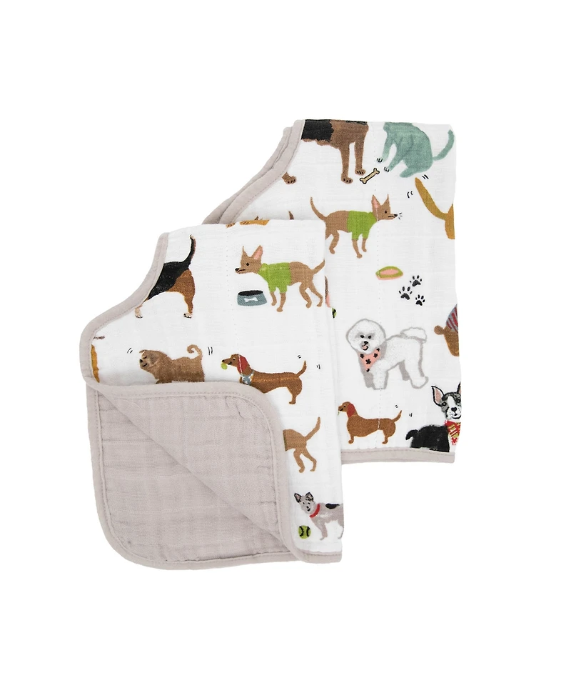 Little Unicorn Baby Girls and Baby Boys Cotton Muslin Baby Burp Cloth, Pack of 2