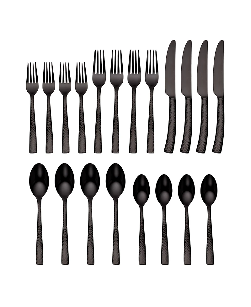 Argent Orfevres Hampton Forge Paris Hammered Gunmetal 20-Pc. Flatware Set, Service for 4