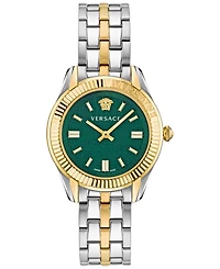 Versace Women's Swiss Greca Time Two Tone Stainless Steel Bracelet Watch 35mm