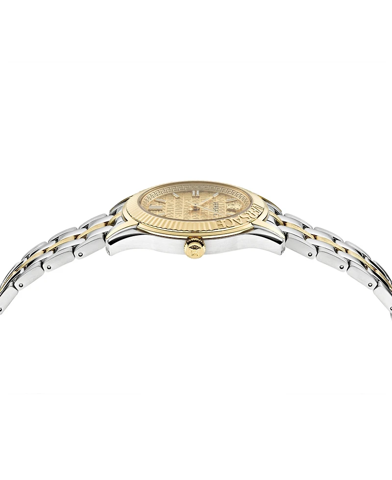 Versace Women's Swiss Greca Time Two-Tone Stainless Steel Bracelet Watch 35mm